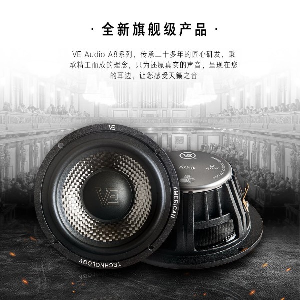 威格汽车音响A8.3M发烧级系列中音喇叭